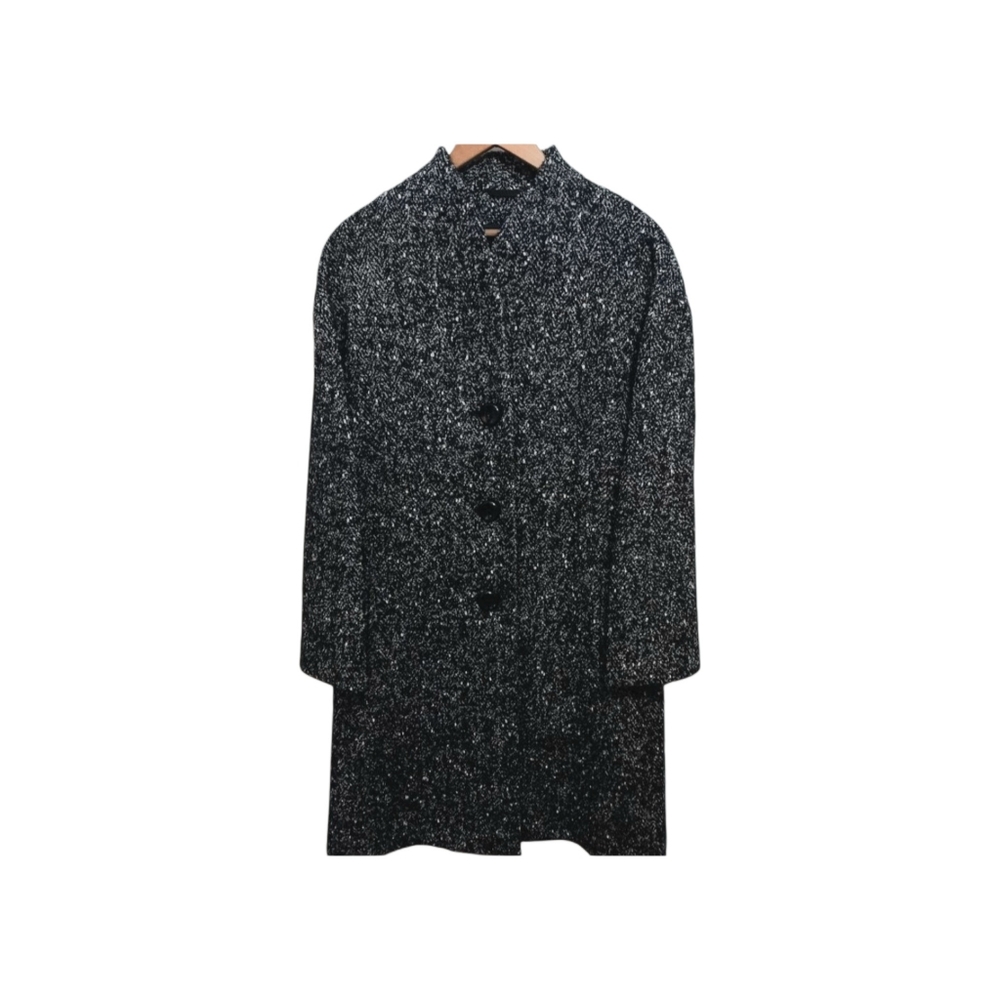 Cinzia Rocca Black and White Made in Italy Wool Alpaca Coat – sz 6